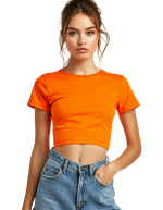 18066 Топ для девочки короткий рукав однотон (84-164)