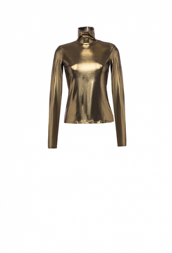 Водолазка из металлизированного крепа 14-01-23 FW