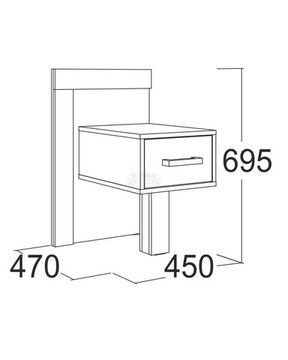 ОЛЬГА-19 ТУМБА ПРИКРОВАТНАЯ