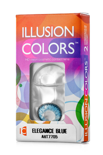 Трехмесячные цветные контактные линзы ILLUSION Colors Elegance (уп. 2 линзы)