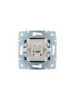 Розетка компьютерная 1-м СП Karina RJ45 механизм черн. бархат LEZARD 707-4288-139