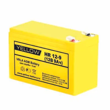Аккумуляторы YELLOW HR 12-9 - изображение 1 Аккумуляторы YELLOW HR 12-9 - фото 1