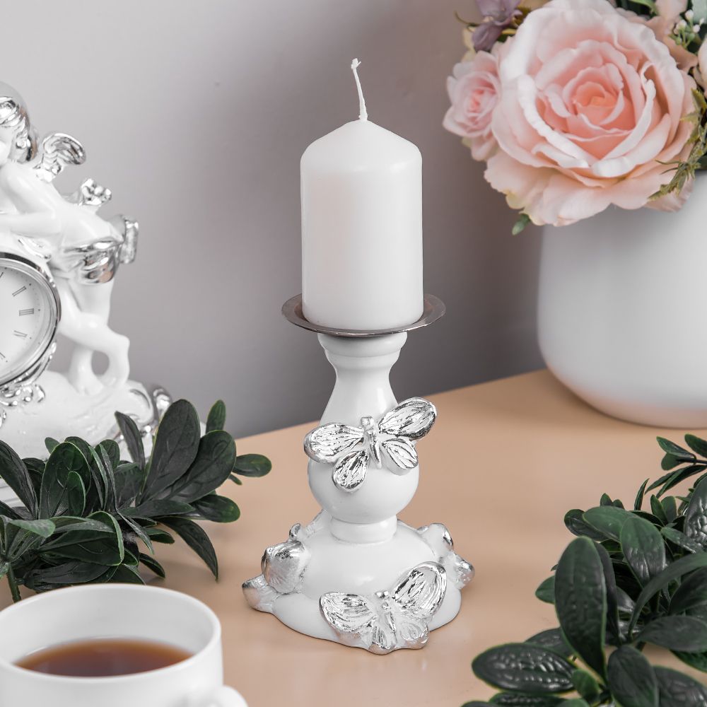 Подсвечник Баттерфлай Белый