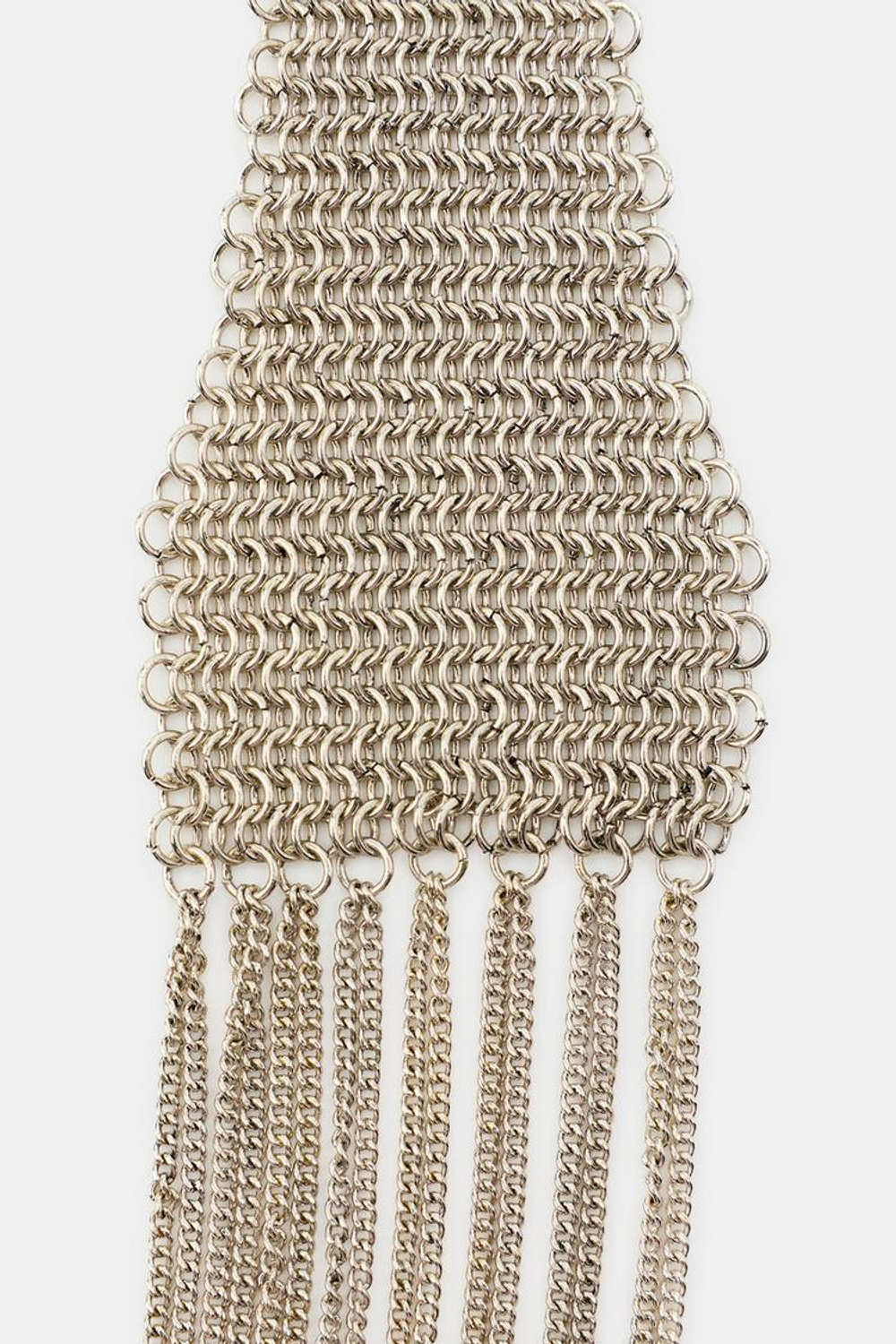 ZARA КОМБИНИРОВАННЫЙ РЕМЕНЬ ИЗ ЗВЕНЬЕВ И КОЛЕЦ, СЕРЕБРИСТЫЙ