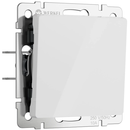 Выключатель одноклавишный (белый акрил) W1110041