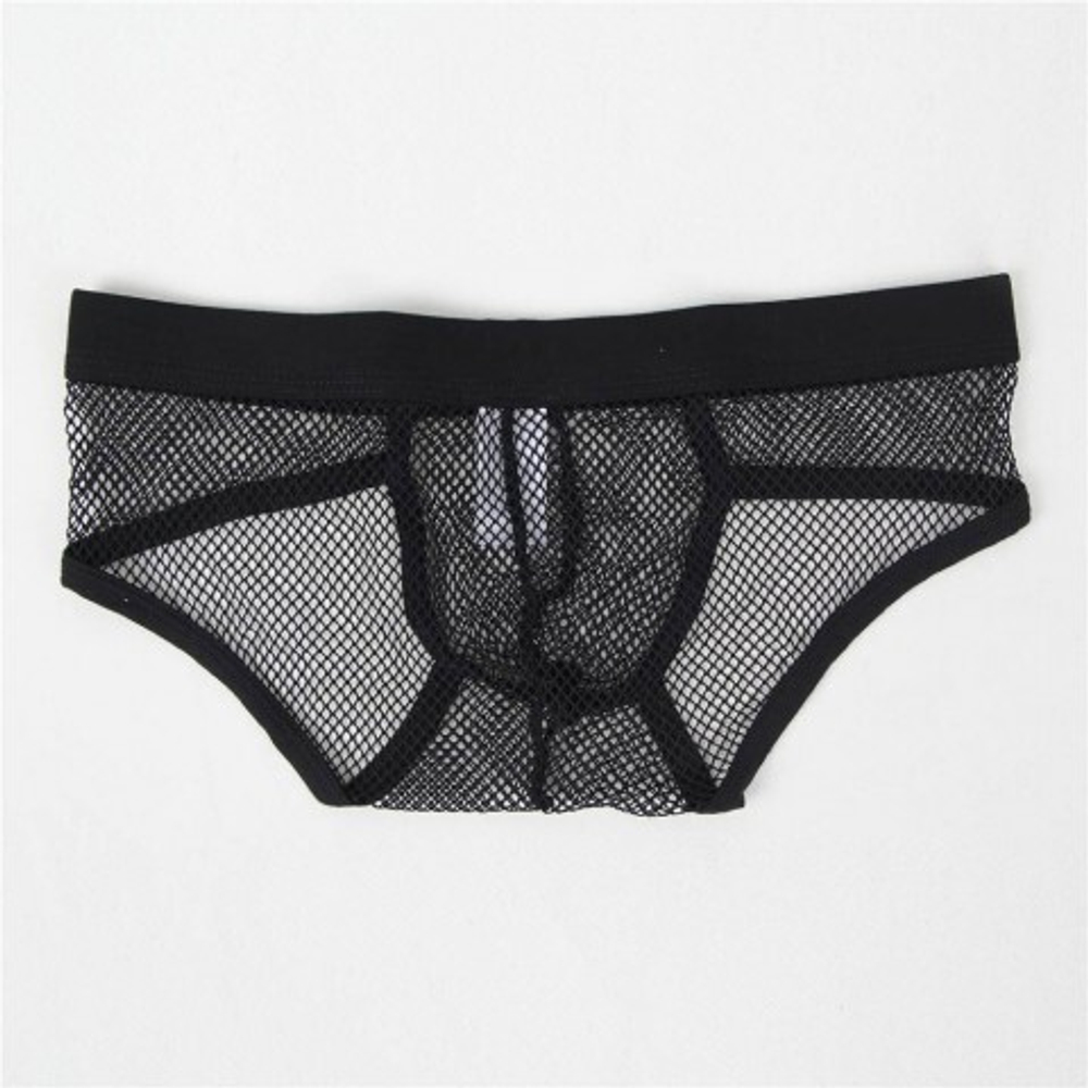 Плавки мужские черные в сетку (размер M)