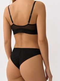 Трусы бразилиана "Черная сетка" женские