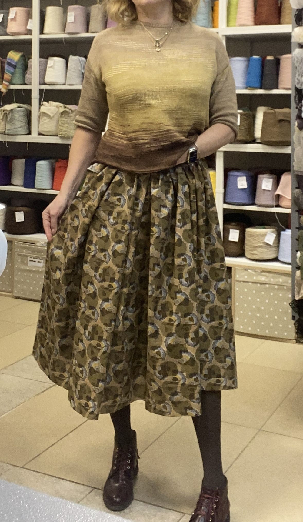 Ткань хлопок/шелк 100%-хлопок (Италия) ш-150см 1м