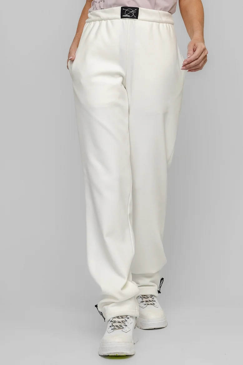 Брюки спортивные с утяжкой внизу, женские, цвет "Молочные берега"