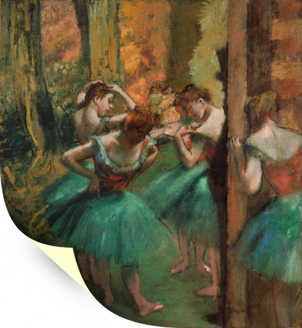 Танцовщицы в розовом и зеленом, Дега, картина для интерьера (репродукция) Настене.рф