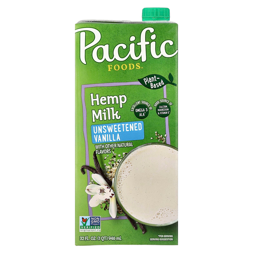 Pacific Foods, конопляное молоко, с ванильным вкусом, 946 мл (32 жидк. унции)