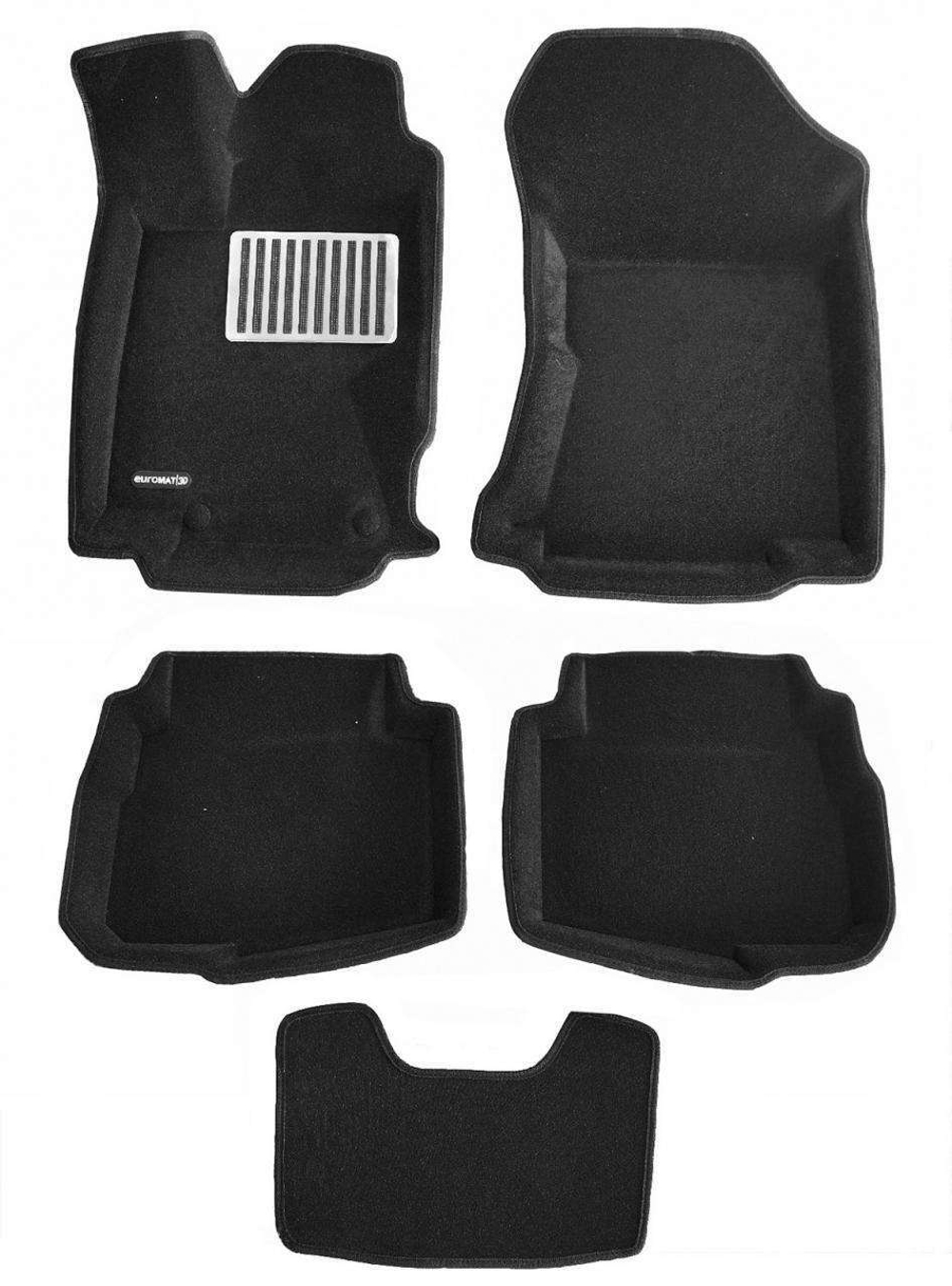 Коврики салона для  SUBARU Outback (2021-) Euromat 3D LUX черные Арт EM3D-004711