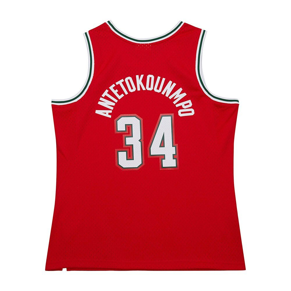 Баскетбольная джерси Mitchell&Ness NBA Authentic Jersey 2014/15 Milwaukee Bucks Giannis Antetokounmpo Red