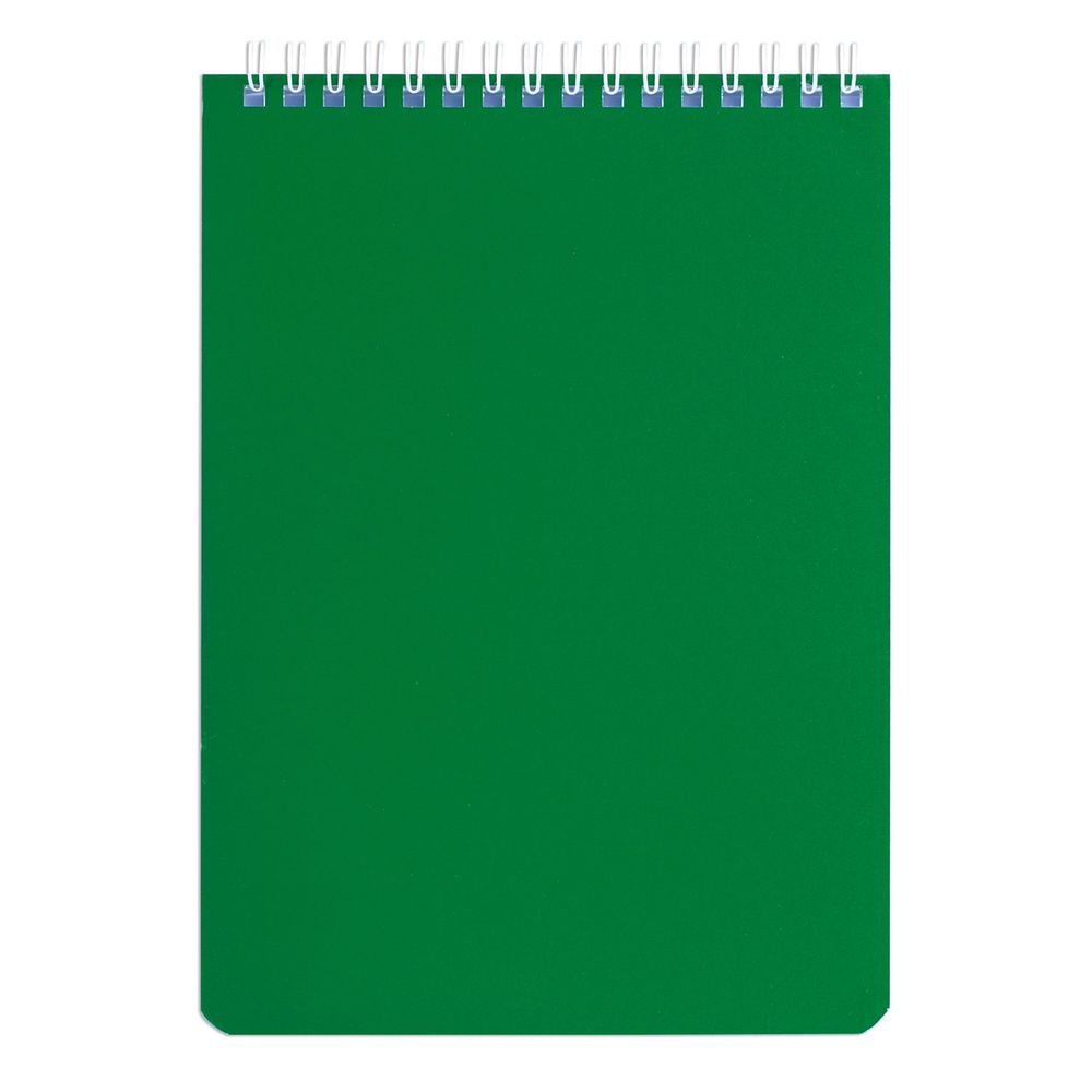 Блокнот А5 (146х205 мм), 60 л., гребень, перфорация на отрыв, лакированный, BRAUBERG, Зеленый, 111272