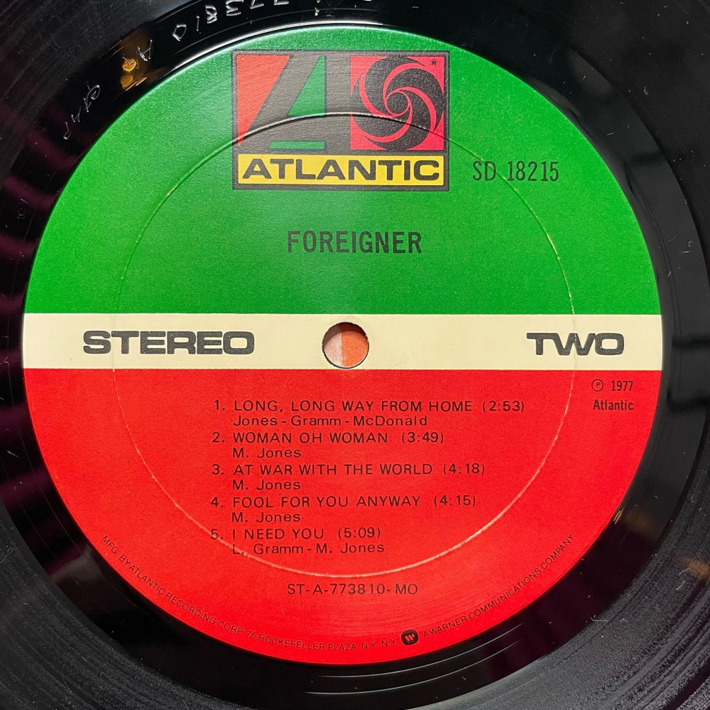 Винтажная виниловая пластинка LP Foreigner (USA 1977) Fool For You Anyway