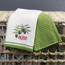 Набор кухонных полотенец 2шт 40х60 Arya home Olive