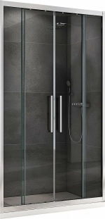 Душевая дверь ABBER Schwarzer Diamant 140 AG33140H стекло прозрачное/профиль хром