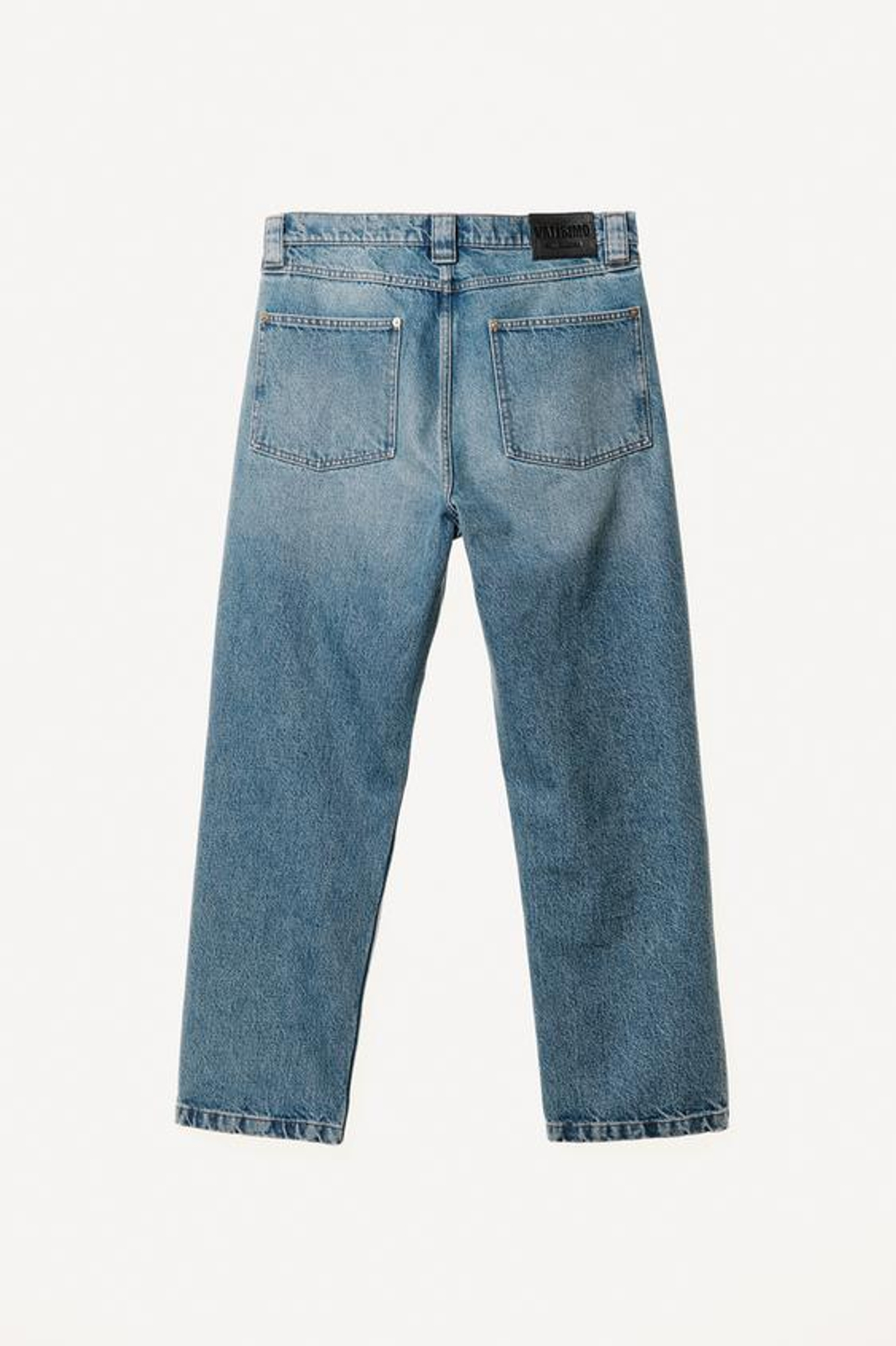 ZARA X WILLY CHAVARRIA ДЖИНСЫ ПРЯМОГО КРОЯ, ГОЛУБОЙ