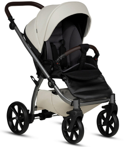 Детская коляска Tutis Uno 5 Plus Leather collection 3 в 1 с автокреслом Elo Lux EduSky Black 1402168 Black Sesame