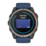 Спортивные часы Garmin quatix 8, AMOLED, 51 мм, силиконовый ремешок Безель из титана, AMOLED-дисплей с сапфировым стеклом. Ремешок с классической застёжкой — на запястье обхватом 127–210 мм