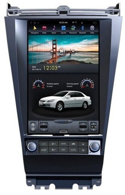 Магнитола для Honda Accord 7 2003-2008 - Carmedia ZF-1228-Q6 вертикальный экран в стиле "Тесла" на Android 11, 8Гб+128Гб, CarPlay, 4G SIM-слот