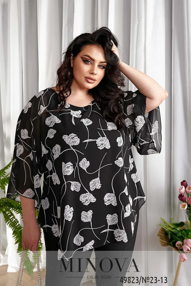 Блуза 23-13-черный Minova