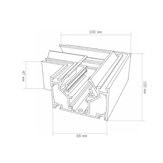 ST047.199.00 Угловой соединитель ST-Luce Черный СКАЙЛАЙН 48V