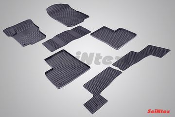 Резиновые коврики в салон Mercedes-Benz GL [X166] (2012-2016) "Сетка"