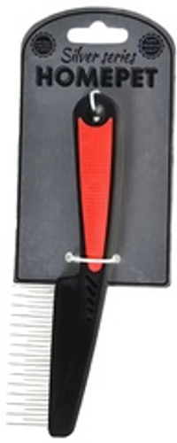 Расческа для животных, 29 зубьев,Homepet Silver Series  с переменными зубьями пластиковая, 19.5х5.5 см