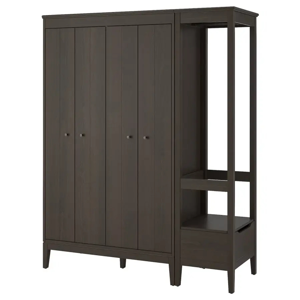 Комбинация для хранения - IDANÄS/IDANАS   IKEA/ ИДАНАС ИКЕА,180x59x211 см, коричневый/серый