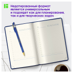 Ежедневник недатированный, А5, 160л., кожзам, Berlingo "Vivella Prestige", синий