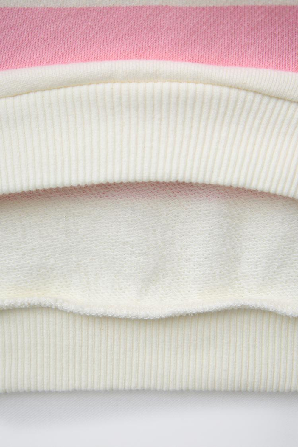 ZARA ТОЛСТОВКА ПОЛО В ПОЛОСКУ С ВЫШИВКОЙ, МЯГКИЙ РОЗОВЫЙ