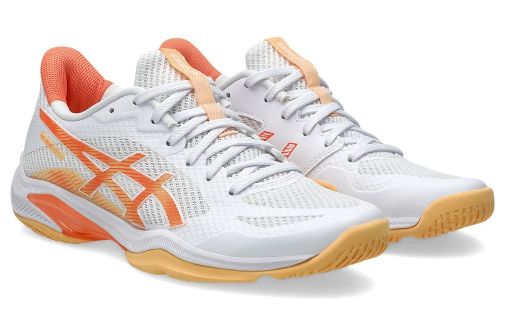 Женские кроссовки для бадминтона/сквоша Asics Blade FF 2 - white/vivid coral