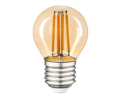 (15 шт.) Светодиодная лампочка General филамент Шар E27 15W 6500K 6K 35x98 (нитевидная) прозр.GLDEN-G45S-15-230-E27 6500 661439 Холодный белый. Цоколь E27