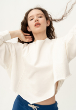 Свитшот оверсайз Bowery NYC Crop Off White