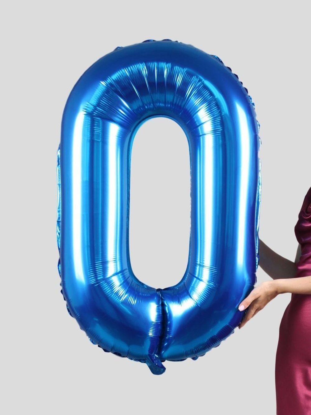 FM Шар 40" / 102 см "Цифра 0" Синий (БГ-60) 