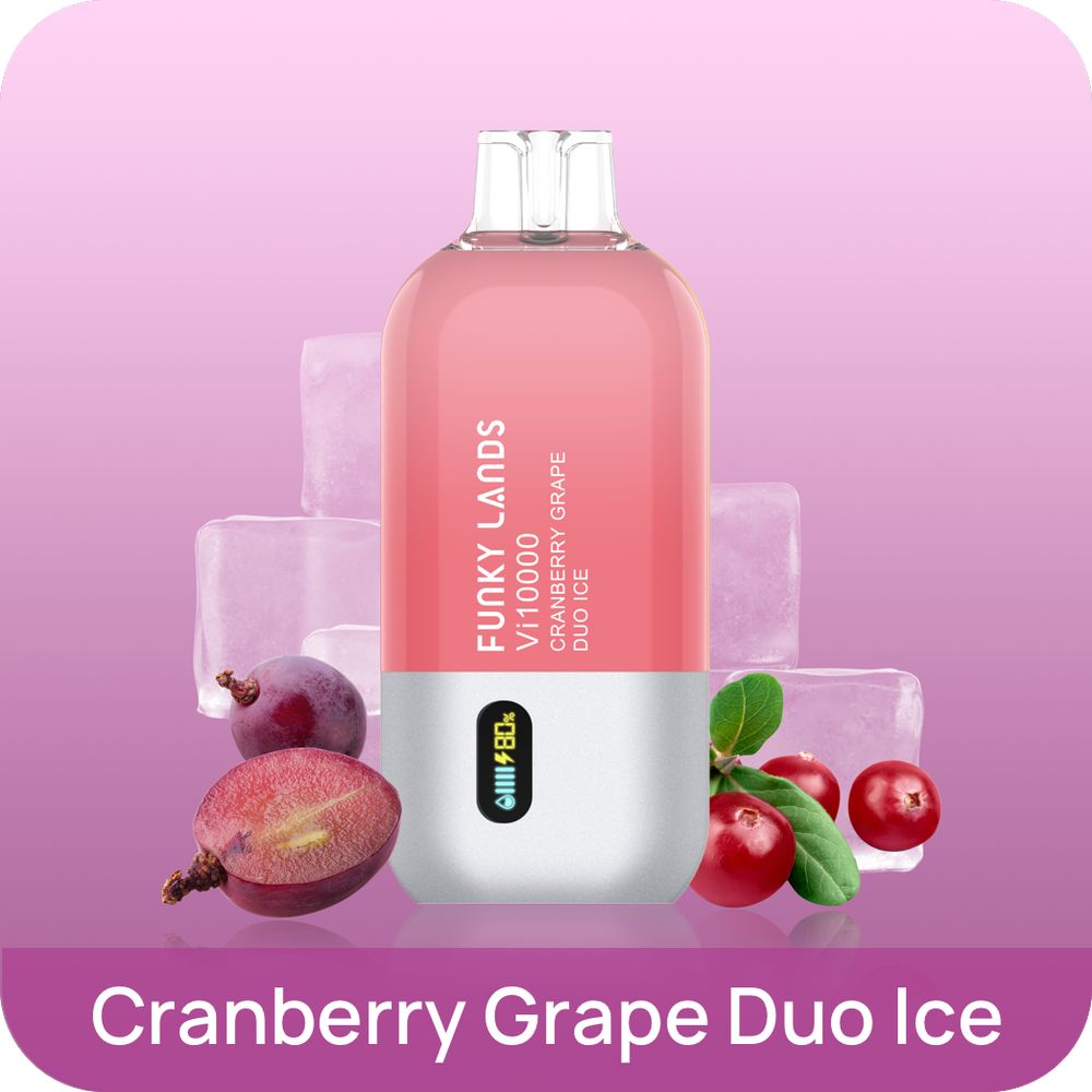 ОСДН Funky Lands 10000 Cranberry Grape Duo Ice (клюква, виноград, лед)