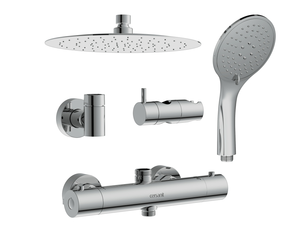 Душевая система BRASKO (смеситель термостатический) 3 режима шланг 150 металл