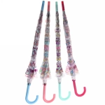 Зонт-трость женский купол «Единорог» микс 4 цвета, 8 спиц, d-82см, длина в слож. виде 82см