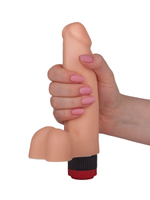 Реалистичный фаллоимитатор с вибрацией - 16,5 см. (Цвет: телесный)