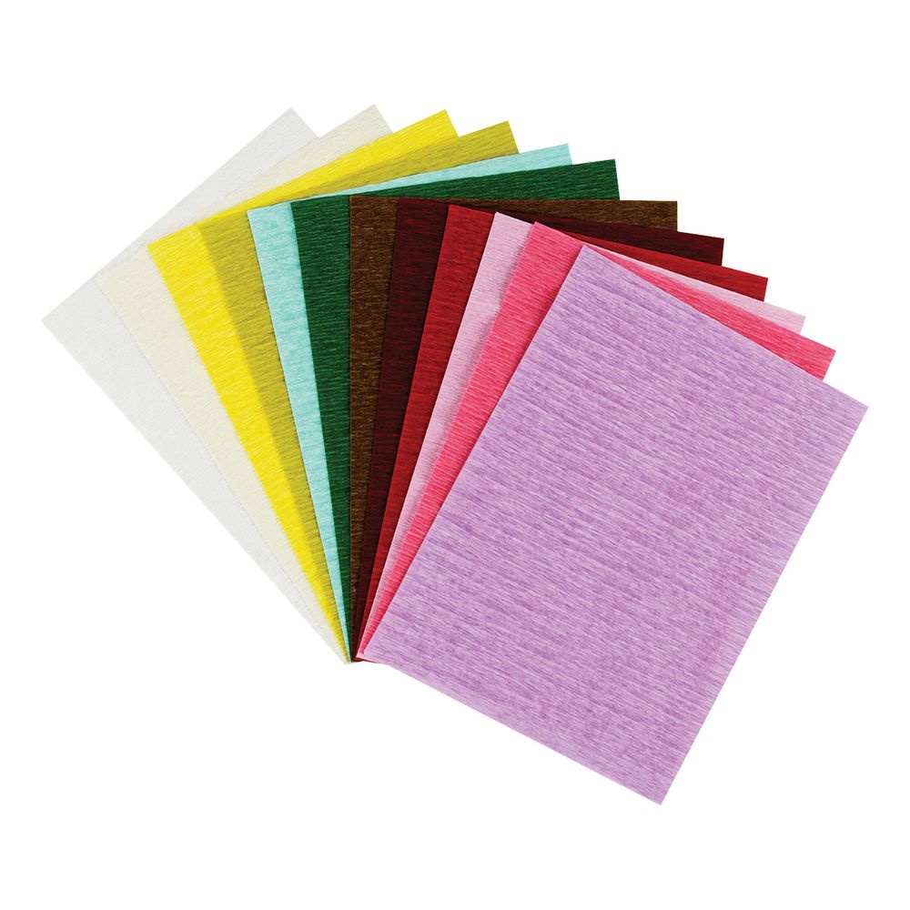 Крепированная бумага А4, 12л. 12цв., флористической, Мульти-Пульти Енот в сказке, в папке