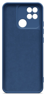 Силиконовый чехол с микрофиброй для Xiaomi Redmi 10C DF (blue)