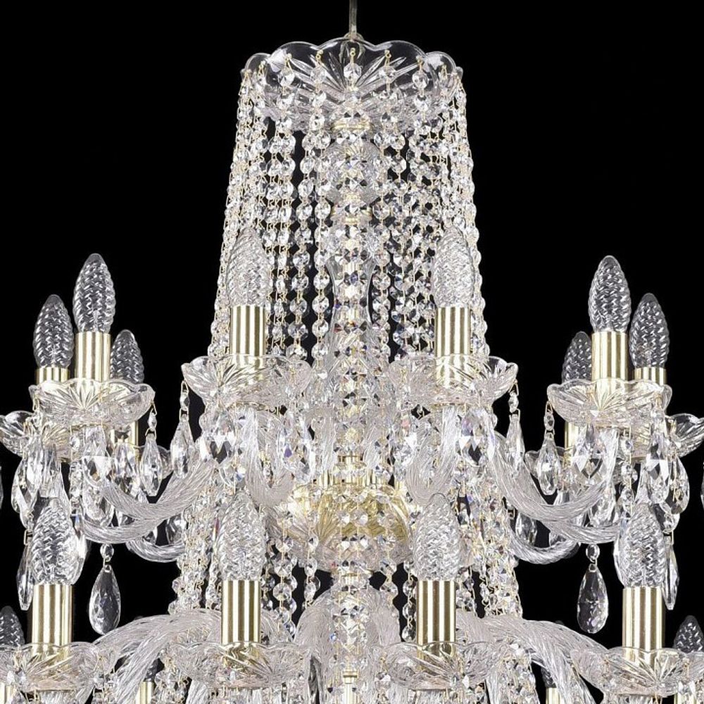 Подвесная люстра Bohemia Ivele Crystal 1402 1402/20+10/360/2d/G