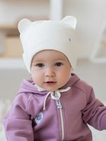 Шапка трикотажная двухслойная "Молоко" 0+