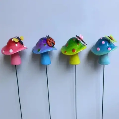 Фигура на спице «Летний гриб» 9*8 см, микс