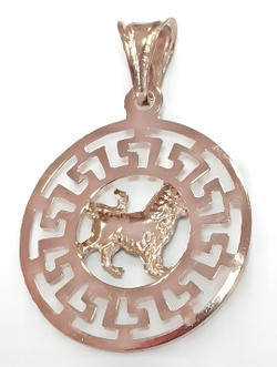 Ювелирная подвеска из серебра с позолотой Лев