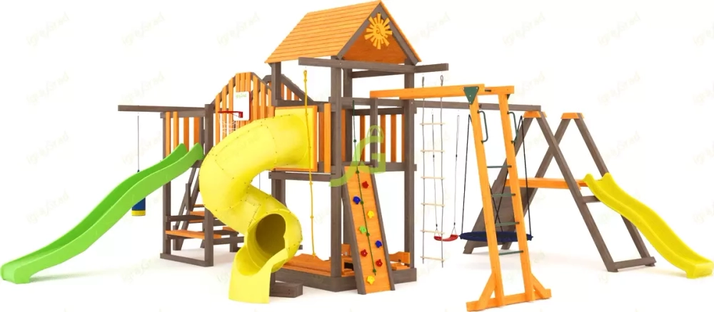 Детская площадка с закрытой горкой