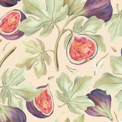 Инжир на бежевом фоне