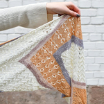 Палантин спицами с миксом узоров "Elfi"