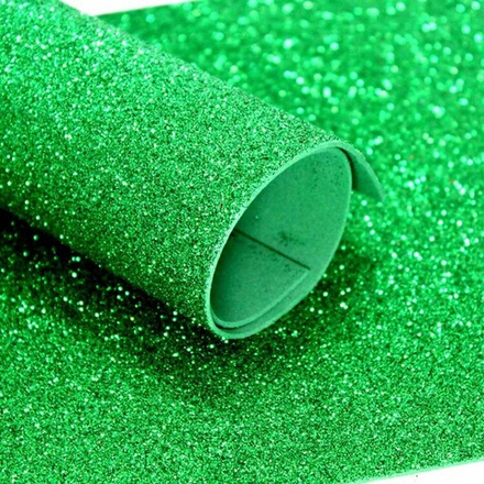 Фоамиран с глиттером  AstraCraft креатив, 20х30см, 2мм,цв.зеленый